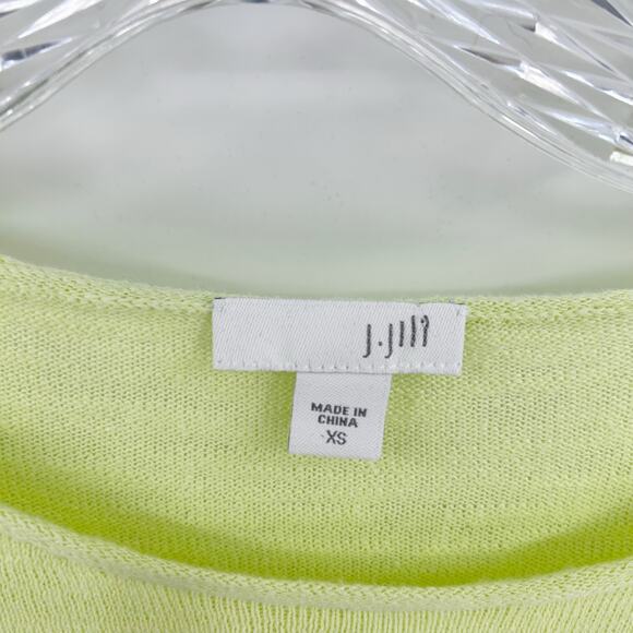 J Jill Pistachio Green Linen Blend Lightweight Lagenlook Blouse Womens Size XS - Picture 6 of 11
